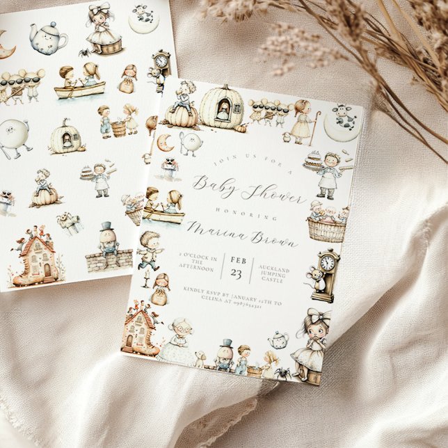 Nursery Rhyme Baby Shower Invitation (Creator Uploaded)