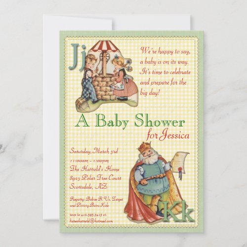 Nursery Rhyme Baby Shower Invitation