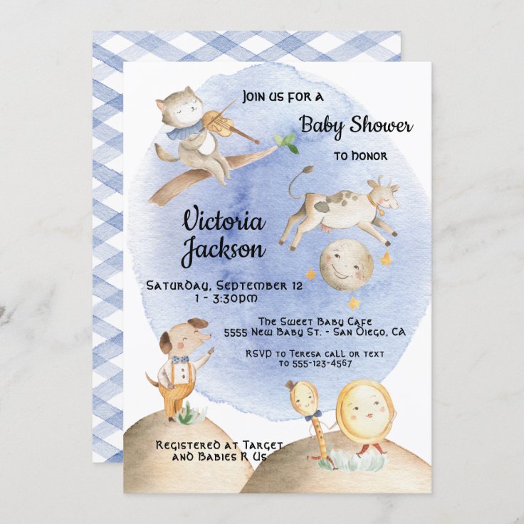 Nursery rhyme baby shower invitations zazzle