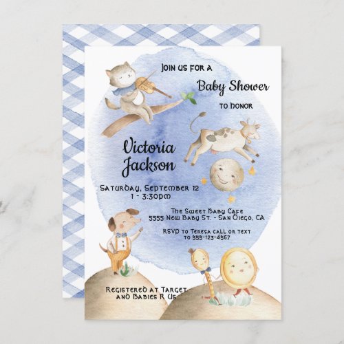 Nursery Rhyme baby shower invitations