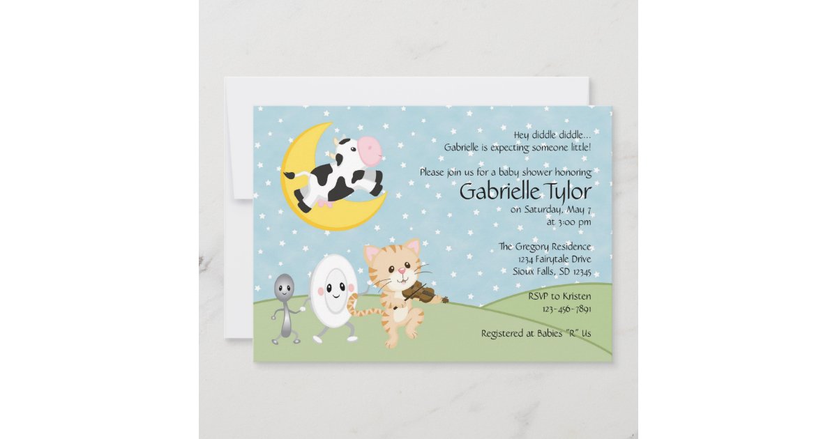 Nursery rhyme baby shower invitations zazzle