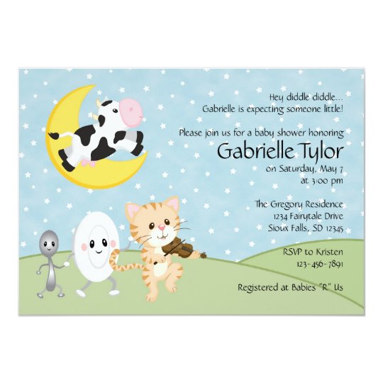 Nursery Rhyme Baby Shower Invitations Zazzle Nursery Rhyme Baby Shower Invitations