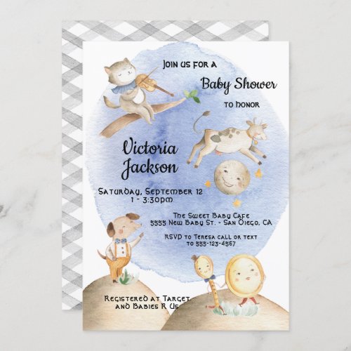 Nursery Rhyme baby shower invitations