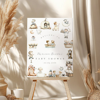 Nursery Rhyme Baby Shower Welcome sign