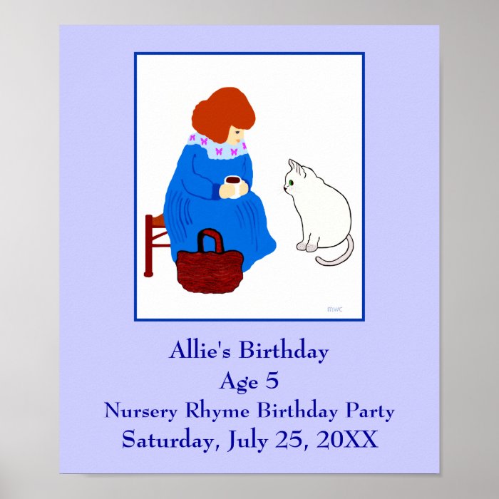 Nursery Rhyme Birthday Party Poster