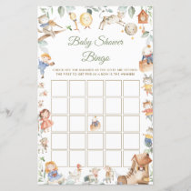 Nursery Rhyme Greenery Baby Shower Bingo Game