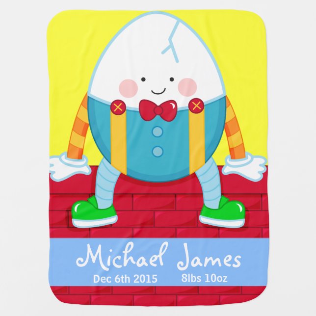 nursery rhyme humpty baby blanket (Front)