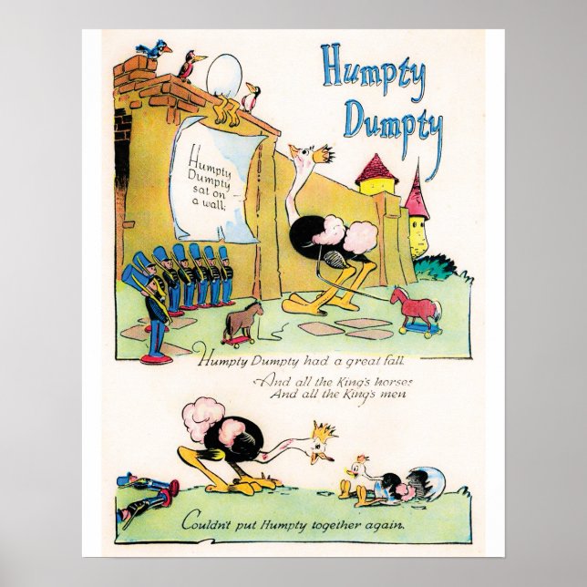 Nursery Rhyme "Humpty Dumpty" poster (Front)