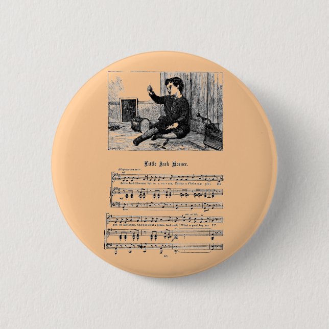 Nursery Rhyme Jack Korner Pinback Button (Front)