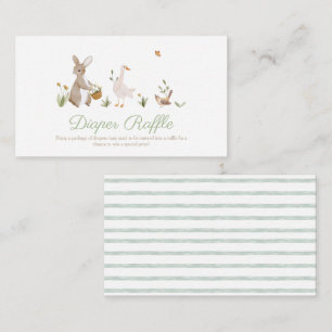 Nursery Rhyme mother Goose animal Diaper raffle Enclosure Card