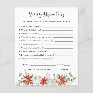 Nursery Rhyme Quiz Baby Shower Game
