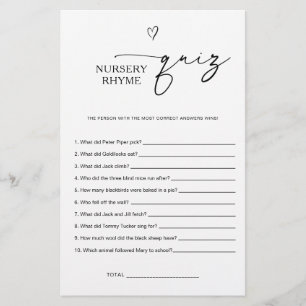 Nursery Rhyme Quiz Game
