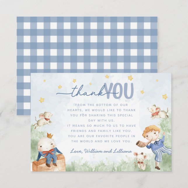 Nursery Rhyme Thank You Card (Front/Back)