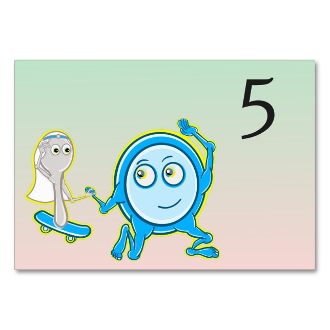 Nursery Rhyme Wedding Table Number (Front)