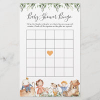 Nursery Rhymes Baby Shower Bingo Game