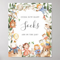 Nursery Rhymes Baby Shower Guess How Many Socks