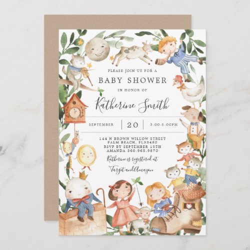 Nursery Rhymes Baby Shower Invitation