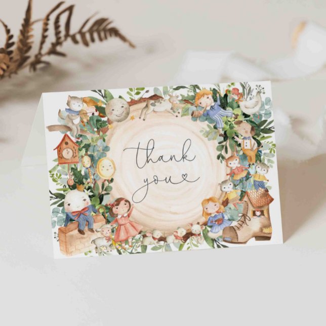 Nursery Rhymes Baby Shower Thank You Card (Creator Uploaded)