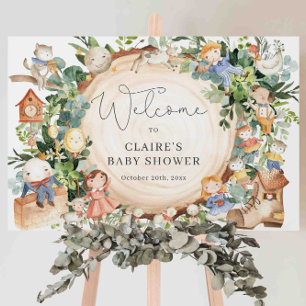 Nursery Rhymes Baby Shower Welcome Sign Foam Board