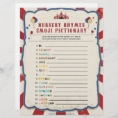 Nursery Rhymes Emoji [Circus Theme] Letterhead (Front/Back)