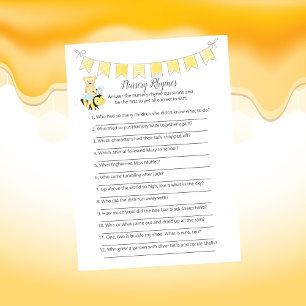 Nursery Rhymes Game Boy Teddy Bear Card