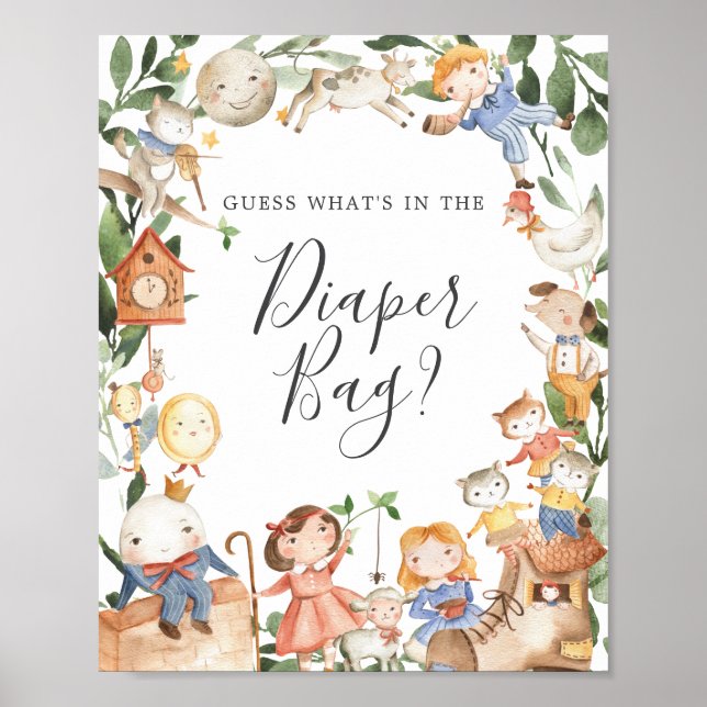 Nursery Rhymes Guess What's in the Diaper Bag Poster (Front)
