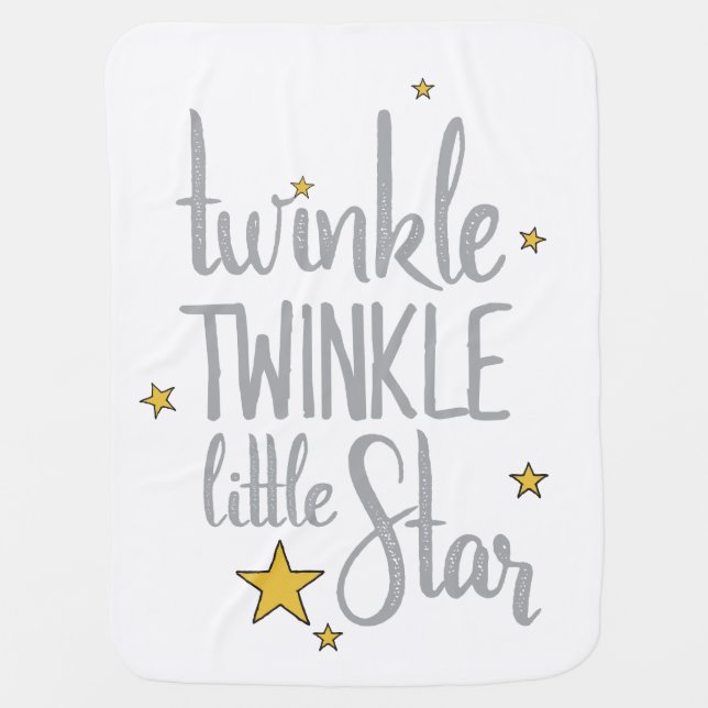 Nursery Rhymes Image Twinkle Twinkle Little Design Baby Blanket (Front)