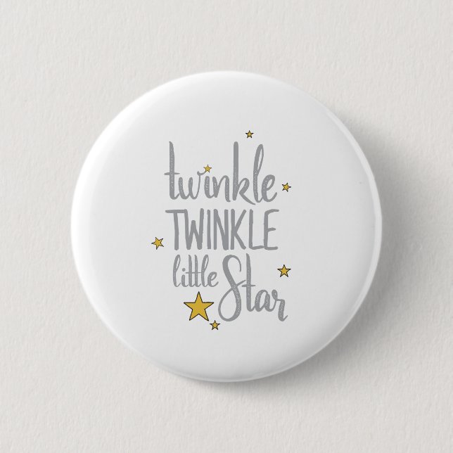 Nursery Rhymes Image Twinkle Twinkle Little Design Button (Front)