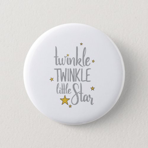 Nursery Rhymes Image Twinkle Twinkle Little Design Button