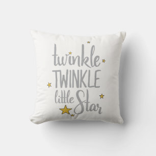Nursery Rhymes Image Twinkle Twinkle Little Design Throw Pillow