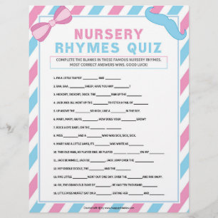 Nursery Rhymes Quiz [Gender Surprise] Letterhead