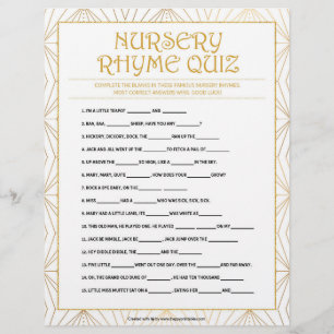 Nursery Rhymes Quiz [Golden Lines] Letterhead