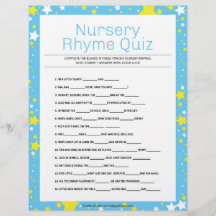 Nursery Rhymes Quiz [Starry Night Blue]