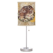 Nursery Sleeping Baby Deer  Table Lamp