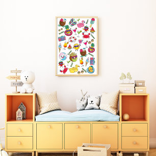 Nursery Summer Poster   Kids Room Poster
