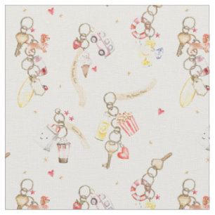 nursery superpower baby girl key chain fabric