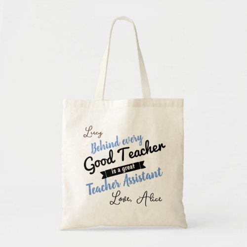 nursery teaching assistant  personalised tote bag