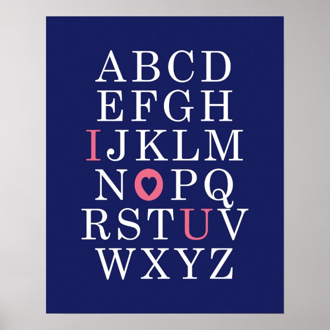 nursery wall art alphabet pink baby girl (Front)