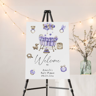 Nursery - welcome baby shower party foam board