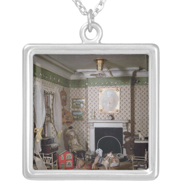 Nursery with toys from 'Miss Miles' House', 1890 Silver Plated Necklace (Front)