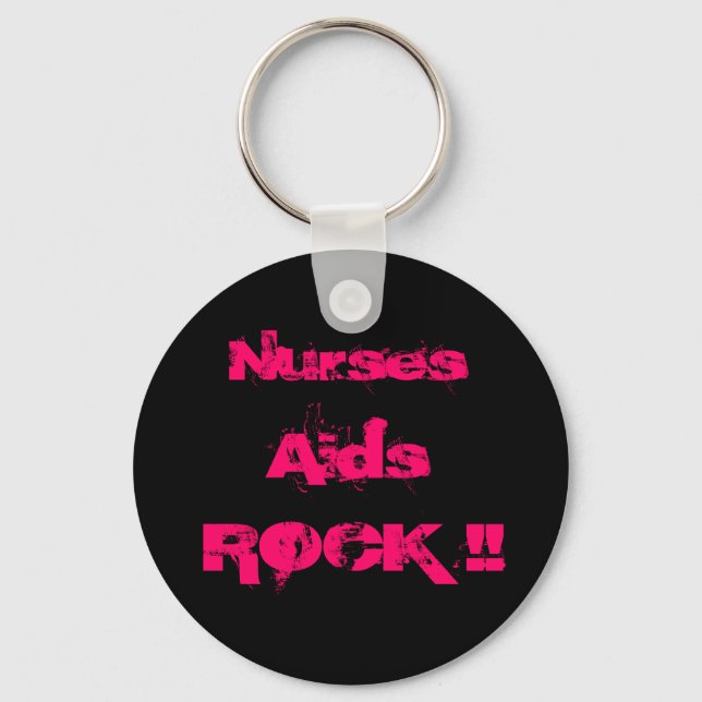 Nurses Aids ROCK Keychain (Front)
