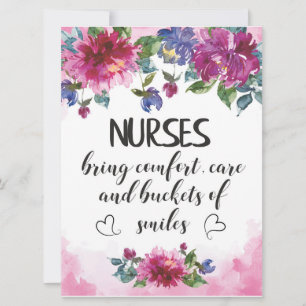 Nurses Appreciation Quote Graduation Gift Thank Card
