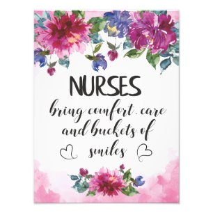 Nurses Appreciation Quote Graduation Gift Thank Photo Print
