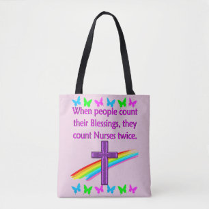 NURSES ARE A BLESSING TOTE BAG