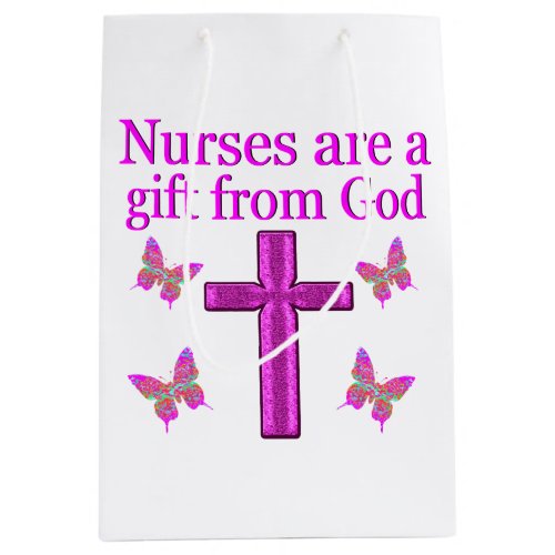 NURSES ARE A GIFT FROM GOD MEDIUM GIFT BAG