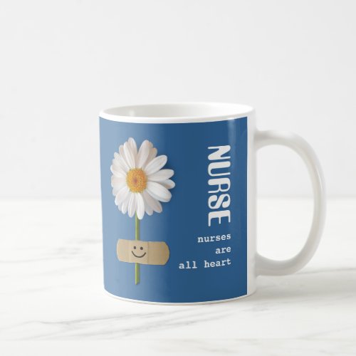 Nurses are all heart Smiling Daisy Gift  Coffee Mug
