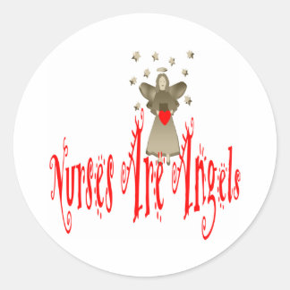 Nurses Are Angels Classic Round Sticker