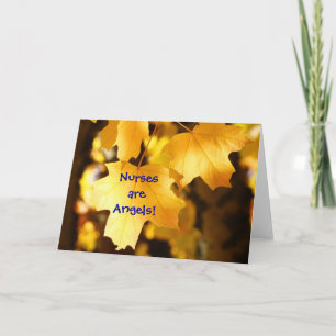 Nurses are Angels! greeting cards Autumn Leaves