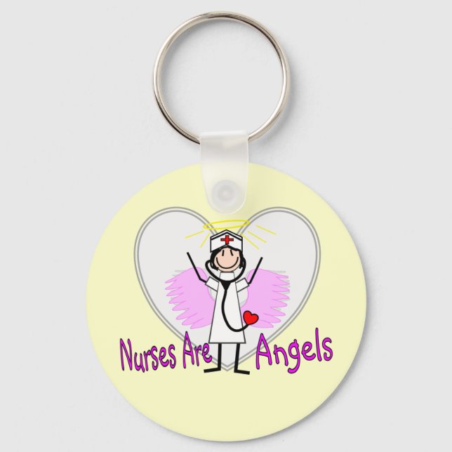 Nurses Are Angels Keychain (Front)