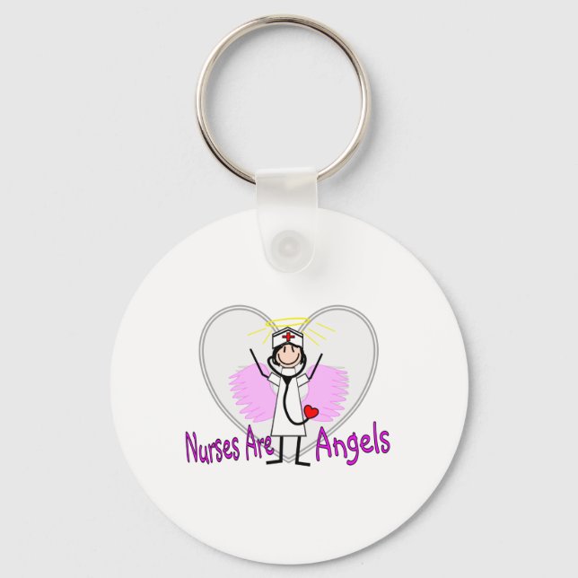 Nurses Are Angels Keychain (Front)